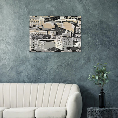 TOWNSCAPE 1969 0 - Gerhard Richter Brushed Aluminum Print - 70x100 cm / 28x40 inches | Gerhard Richter Aluminum Print | Gerhard Richter Prints