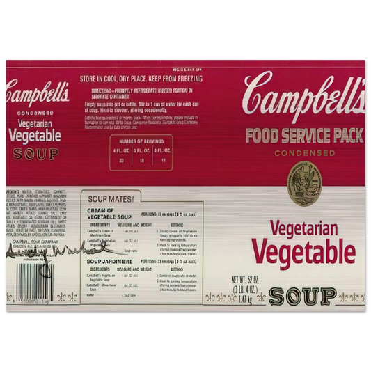 Campbell Soup Company - Andy Warhol Brushed Aluminum Print - 70x100 cm / 28x40 inches | Andy Warhol Aluminum Print | Andy Warhol Prints