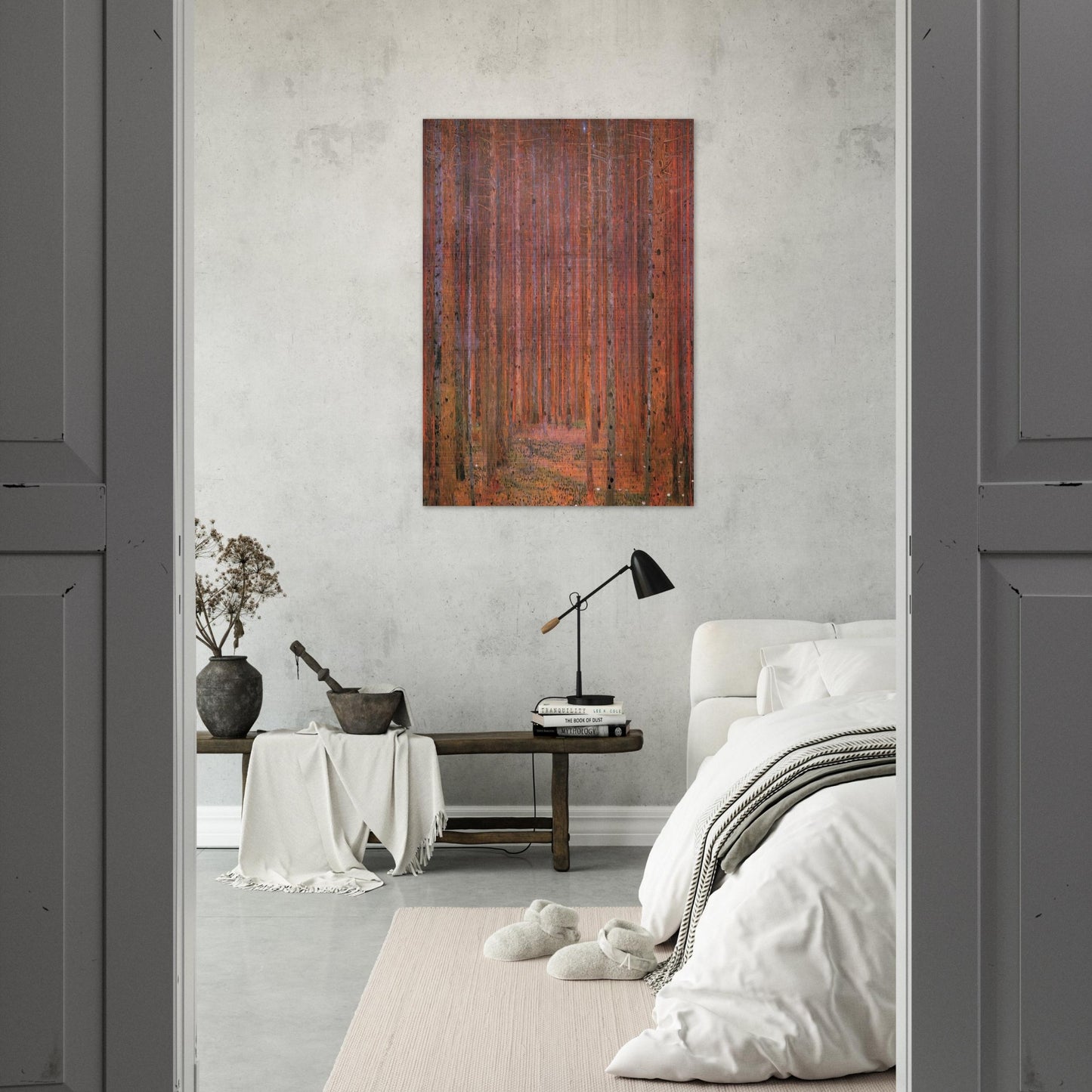 FIR FOREST I - Gustav Klimt Brushed Aluminum Print - 70x100 cm / 28x40 inches | Gustav Klimt Aluminum Print | Gustav Klimt Prints