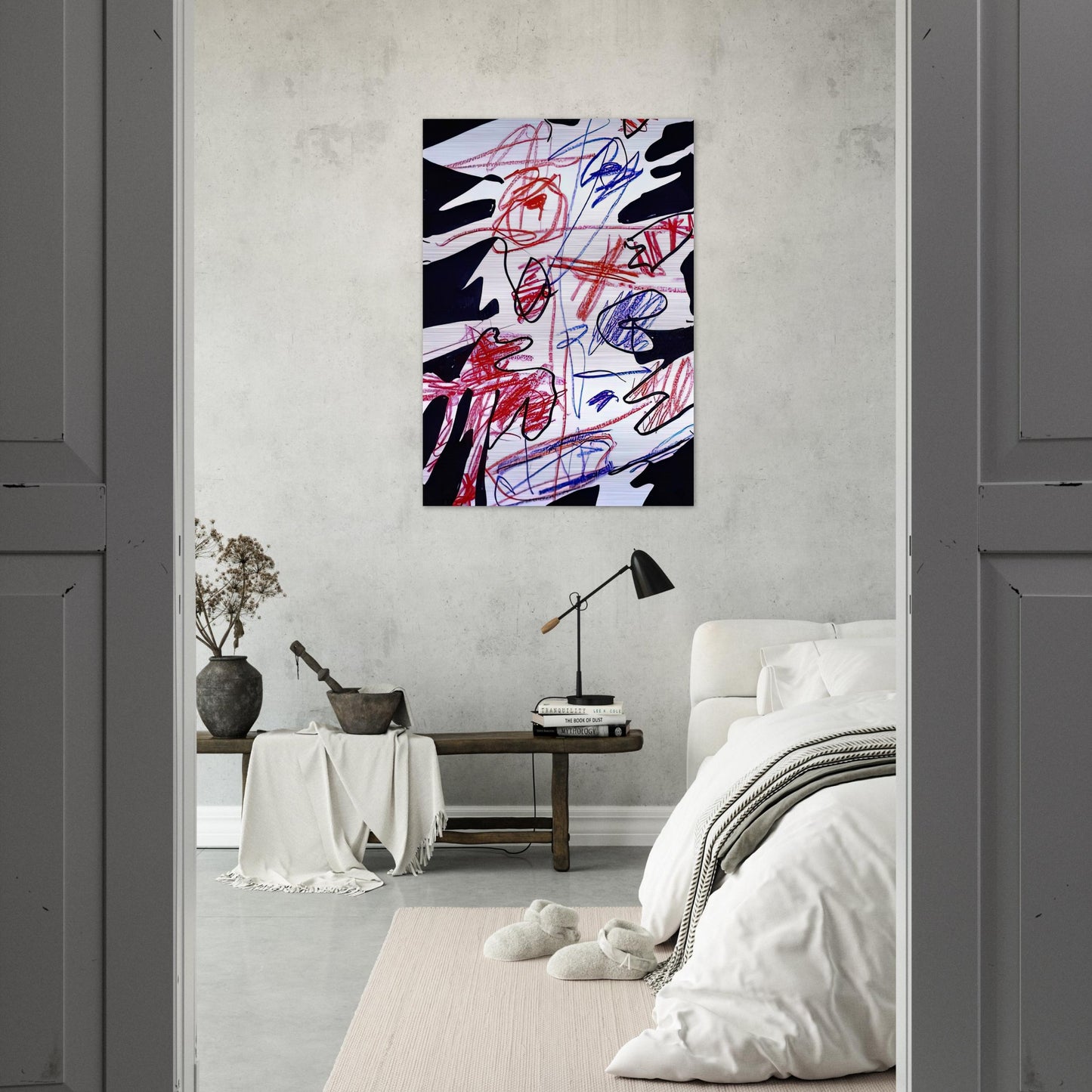 ACTIVATION XLVII - Jean Dubuffet Brushed Aluminum Print - 70x100 cm / 28x40 inches | Jean Dubuffet Aluminum Print | Jean Dubuffet Prints