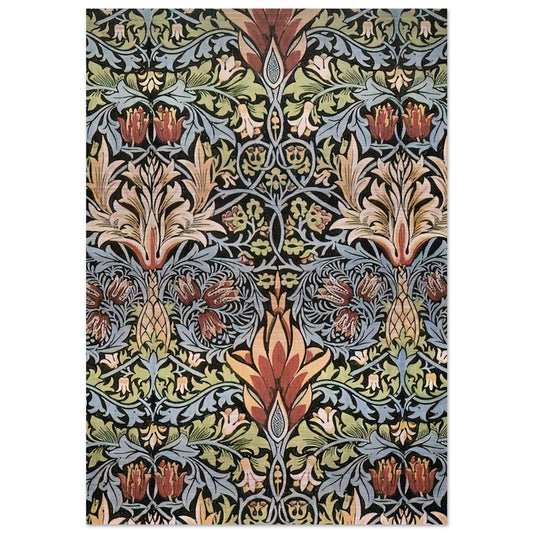 SNAKESHEAD PRINTED TEXTILE 1876 - William Morris Brushed Aluminum Print - 70x100 cm / 28x40 inches | William Morris Aluminum Print | William Morris Prints