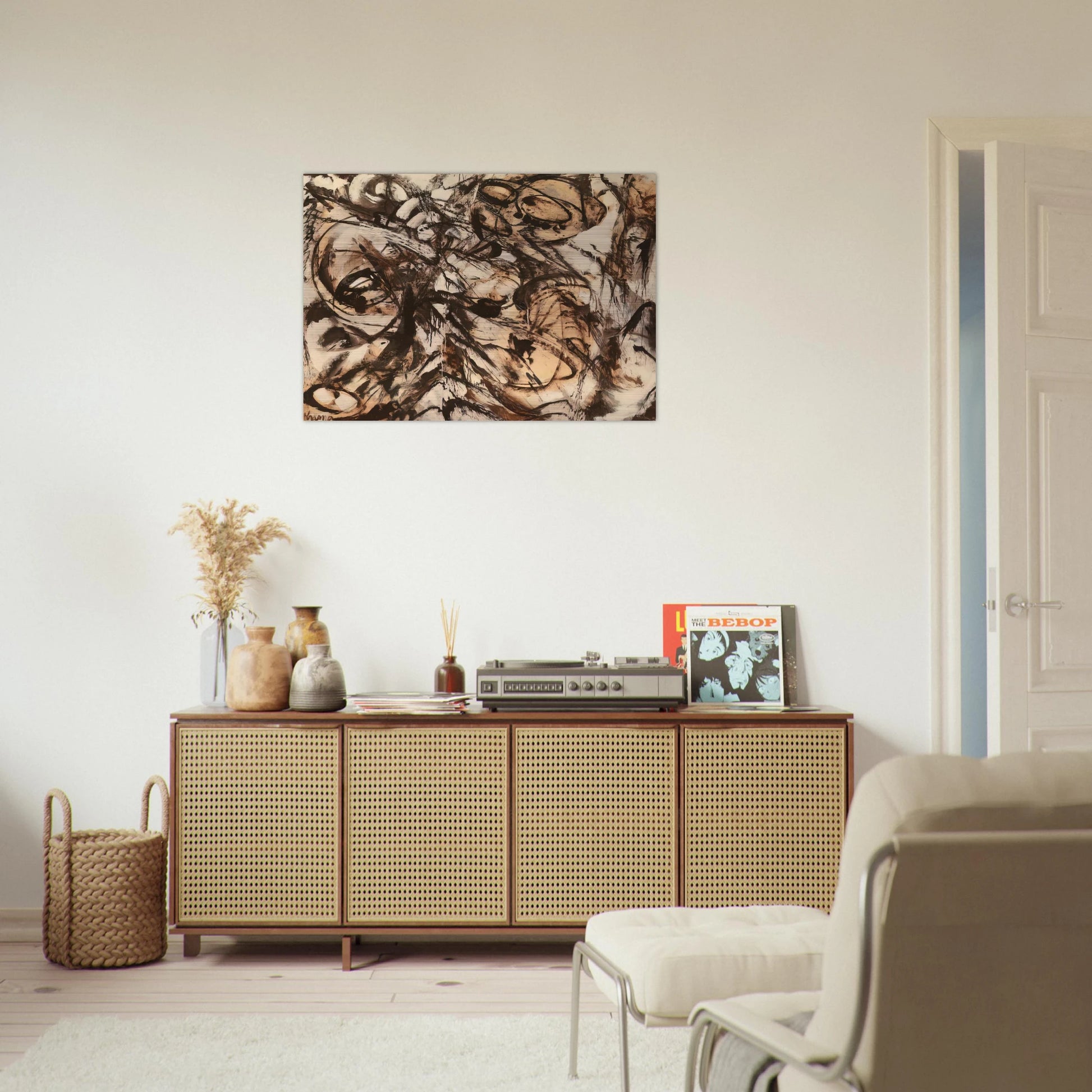 The Guardian - Lee Krasner Brushed Aluminum Print - 70x100 cm / 28x40 inches | Lee Krasner Aluminum Print | Lee Krasner Prints