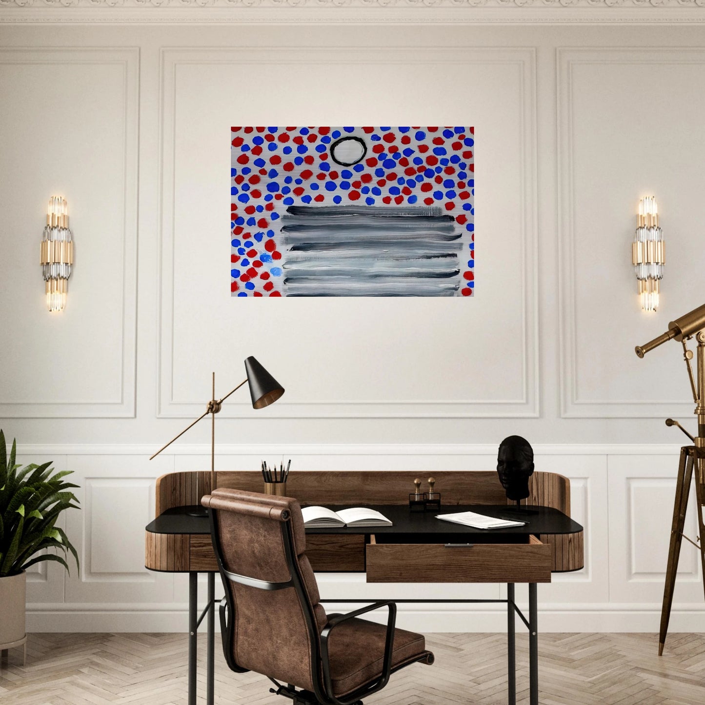 Spots - 1967 - Forrest Bess Brushed Aluminum Print - 70x100 cm / 28x40 inches | Forrest Bess Aluminum Print | Forrest Bess Prints