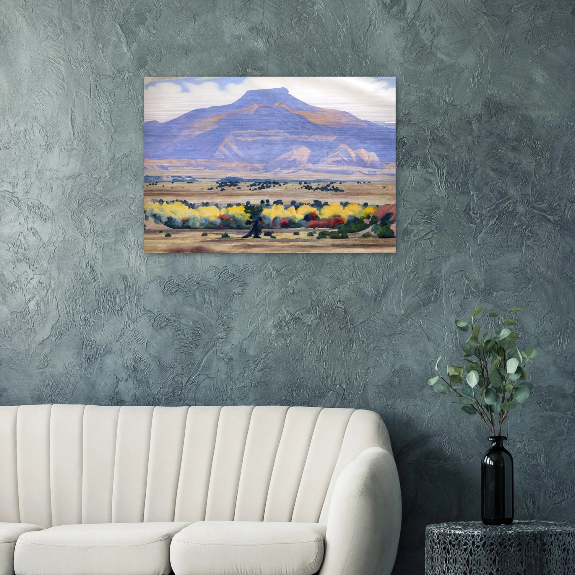 Pedernal - Georgia O'Keeffe Brushed Aluminum Print - 70x100 cm / 28x40 inches | Georgia O'Keeffe Aluminum Print | Georgia O'Keeffe Prints