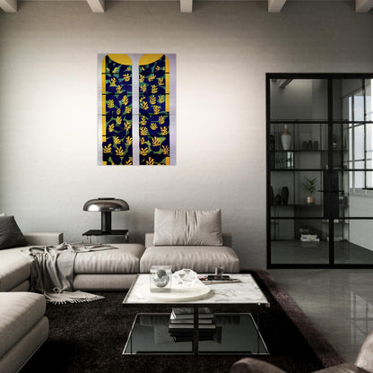 TREE OF LIFE STAINED GLASS BEHIND THE ALTAR IN THE CHAPEL OF THE ROSARY AT VENCE 1951 - Henri Matisse Brushed Aluminum Print - 70x100 cm / 28x40 inches | Henri Matisse Aluminum Print | Henri Matisse Prints