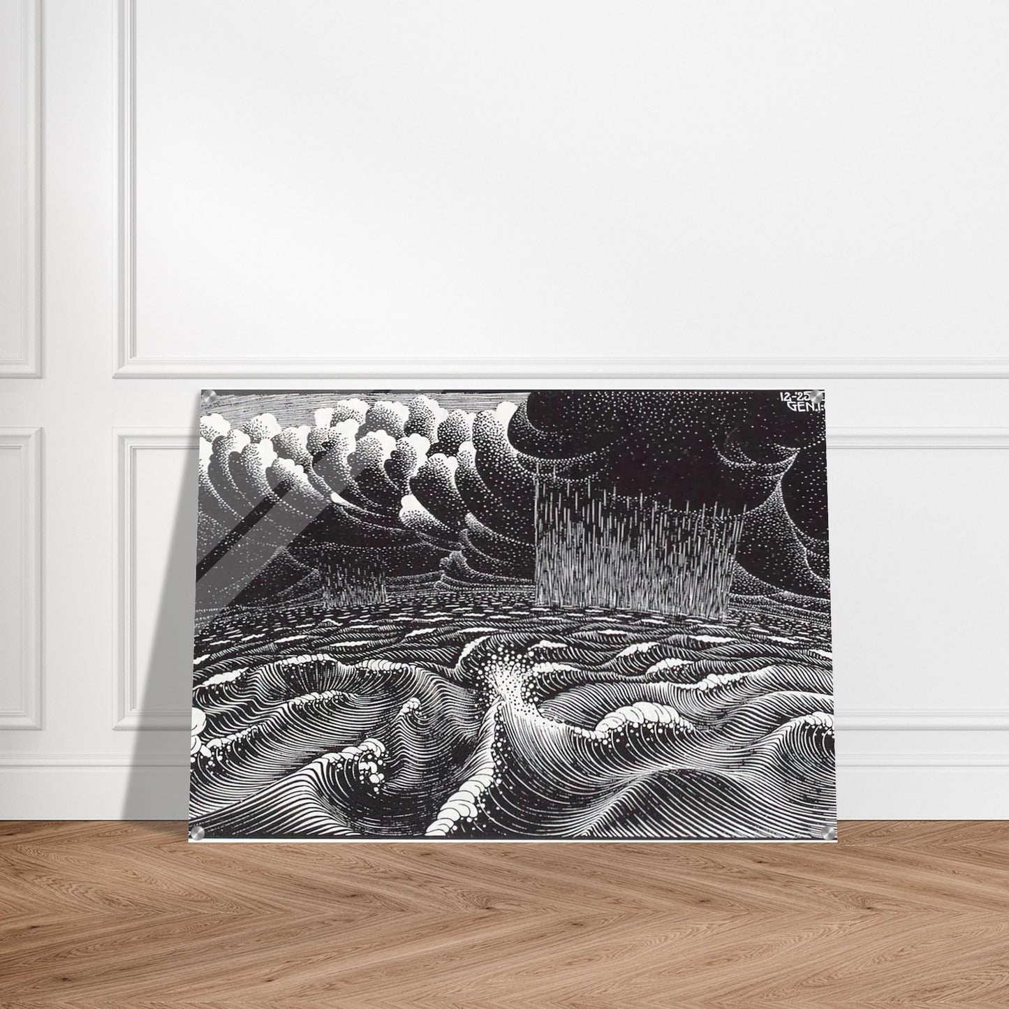 THE 2ND DAY OF THE CREATION - MC Escher Acrylic Print - 70x100 cm / 28x40″ inches | Maurits Cornelis Escher Prints
