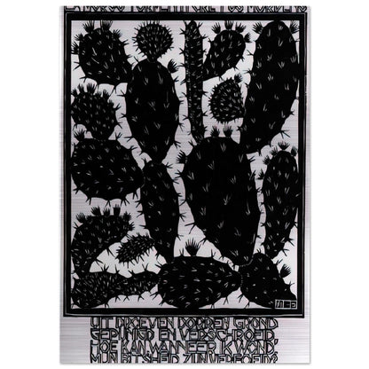 EMBLEMATA CACTUS - MC Escher Brushed Aluminum Print - 70x100 cm / 28x40 inches | MC Escher Aluminum Print | MC Escher Prints