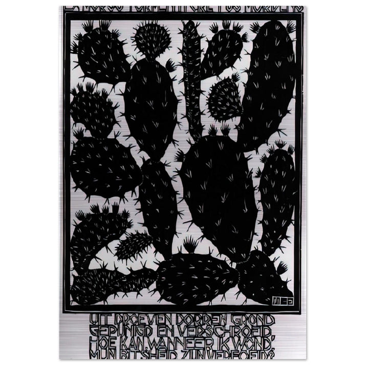 EMBLEMATA CACTUS - MC Escher Brushed Aluminum Print - 70x100 cm / 28x40 inches | MC Escher Aluminum Print | MC Escher Prints