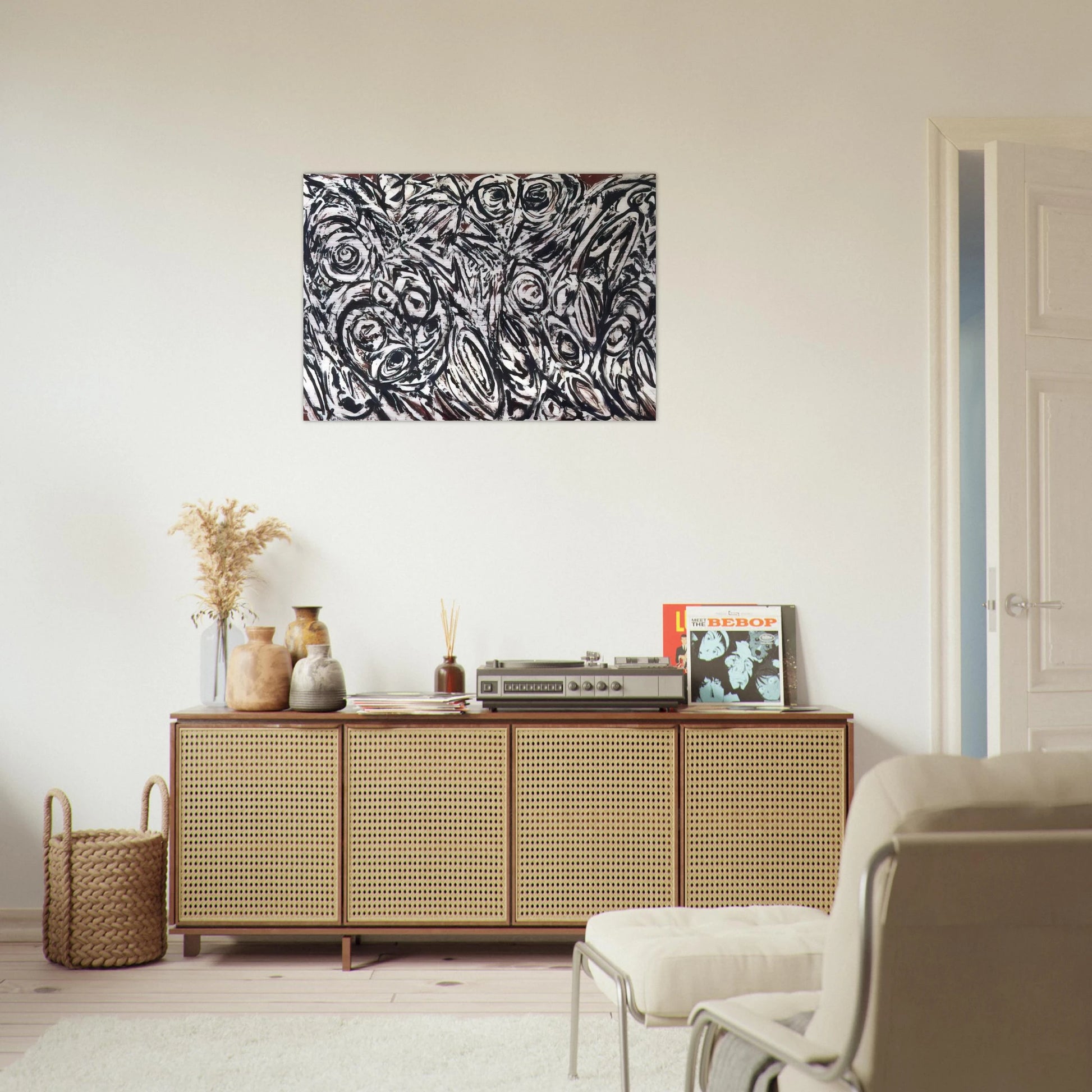 Night Creatures - Lee Krasner Brushed Aluminum Print - 70x100 cm / 28x40 inches | Lee Krasner Aluminum Print | Lee Krasner Prints