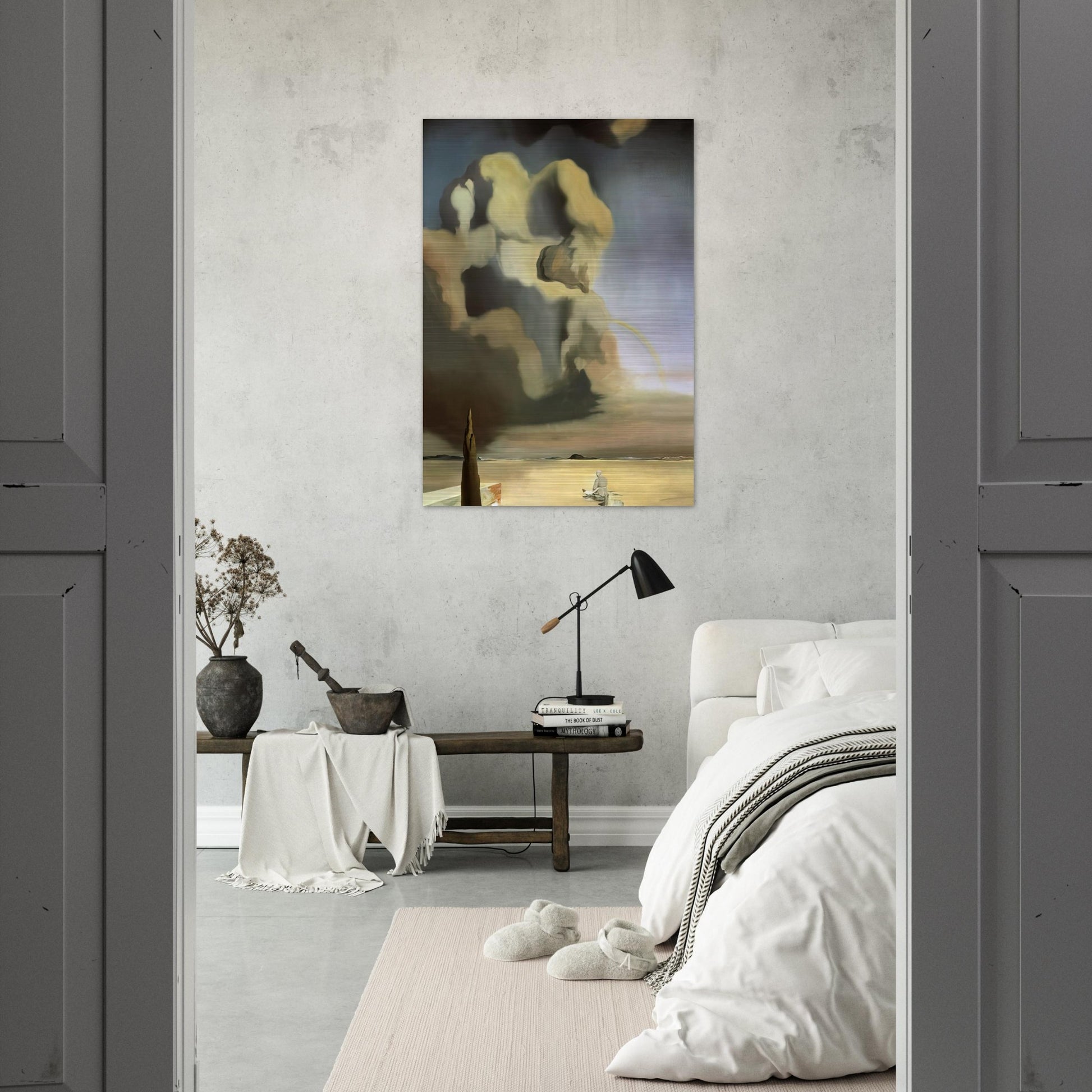 THE SPECTRE AND THE PHANTOM - Salvador Dali Brushed Aluminum Print - 70x100 cm / 28x40 inches | Salvador Dali Aluminum Print | Salvador Dali Prints