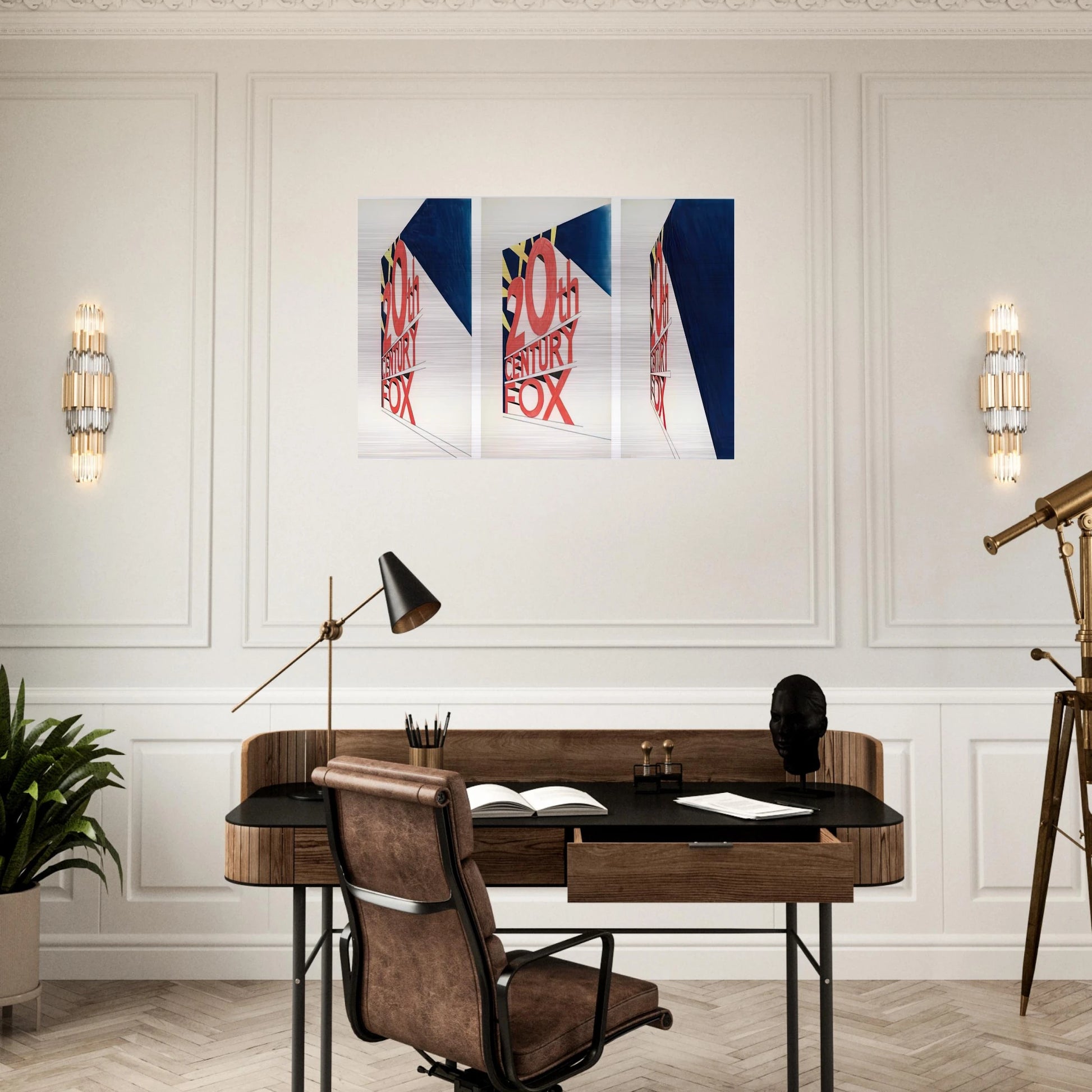 VIEW OF THE BIG PICTURE 1963 - Edward Ruscha Brushed Aluminum Print - 70x100 cm / 28x40 inches | Edward Ruscha Aluminum Print | Edward Ruscha Prints