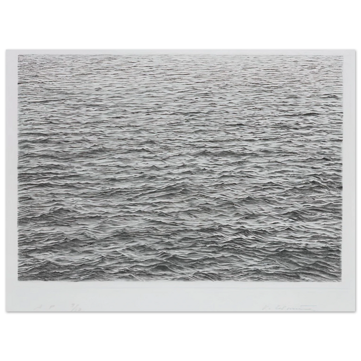 Vija Celmins - DRYPOINT OCEAN SURFACE 1983  75x100 cm / 30x40inches Fine Art Poster