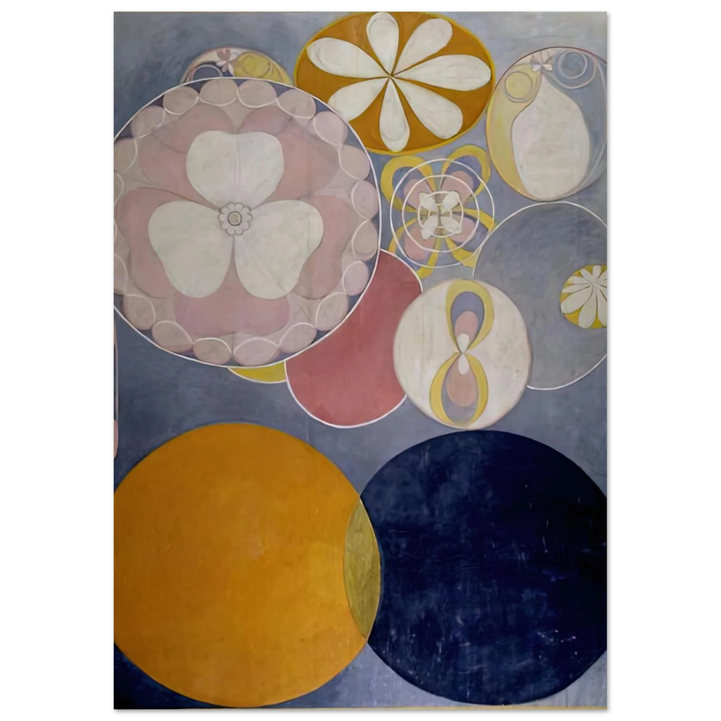 Hilma af Klint - DE TIO ST RSTA N 2 BARNAALDERN 1907 Wall art - 50x70 cm / 20x28 inches - Premium Wooden Framed Poster With Fine Art Paper-canvas - Black frame
