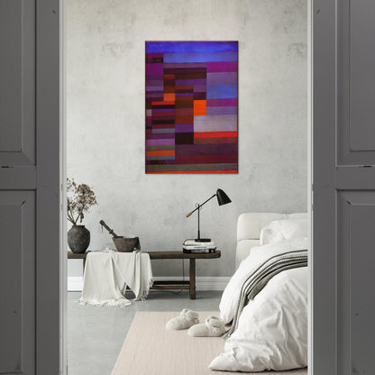 FIRE EVENING 1929 - Paul Klee Brushed Aluminum Print - 70x100 cm / 28x40 inches | Paul Klee Aluminum Print | Paul Klee Prints