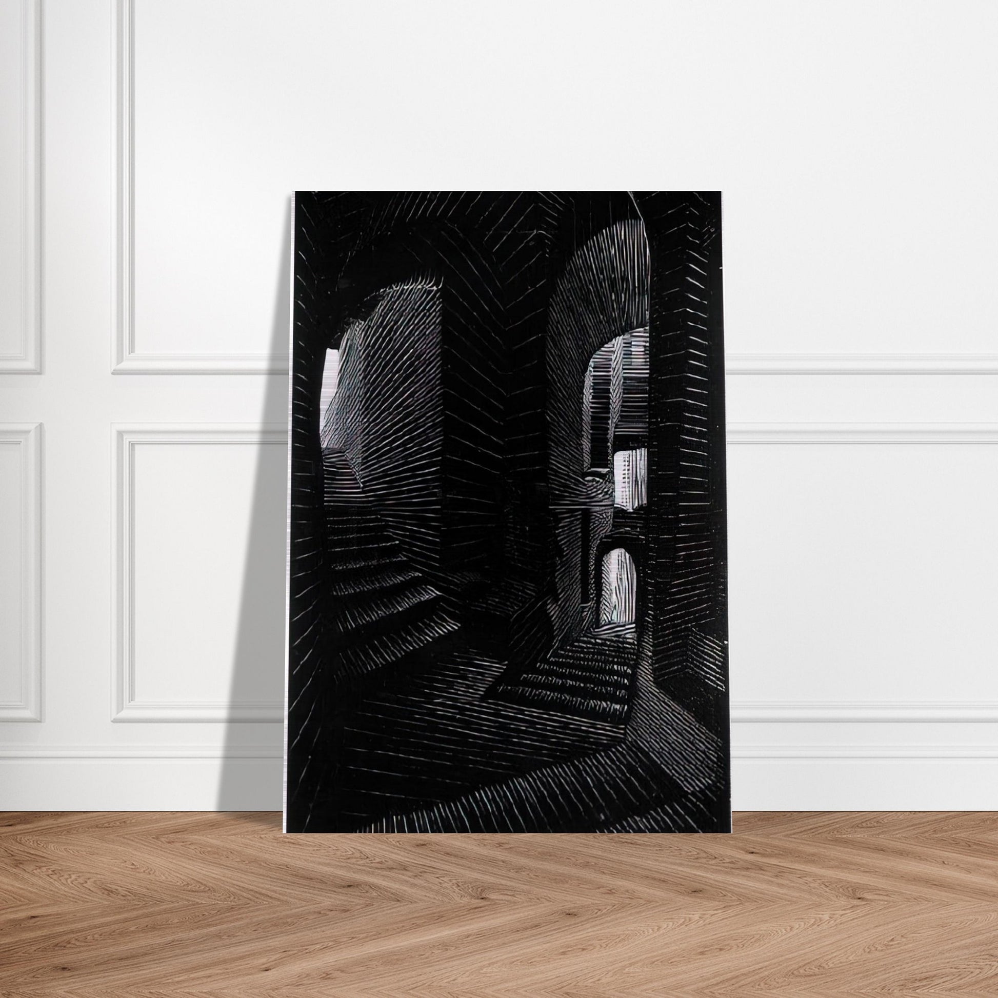 COVERED ALLEY IN ATRANI - MC Escher Brushed Aluminum Print - 70x100 cm / 28x40 inches | MC Escher Aluminum Print | MC Escher Prints