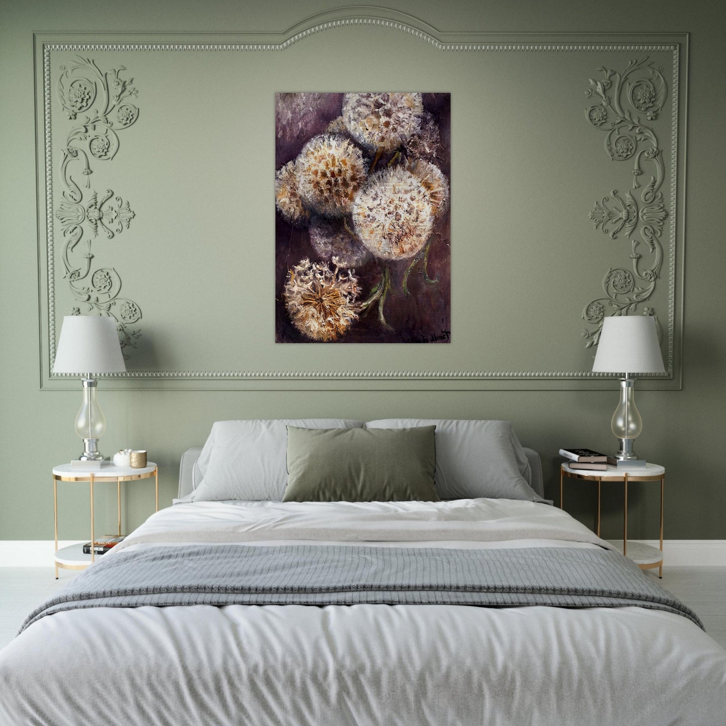 Dandelions - claude monet Brushed Aluminum Print - 70x100 cm / 28x40 inches | claude monet Aluminum Print | claude monet Prints