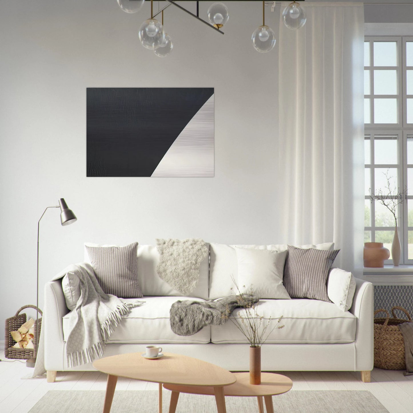 White Curve VII - Ellsworth Kelly Brushed Aluminum Print - 70x100 cm / 28x40 inches | Ellsworth Kelly Aluminum Print | Ellsworth Kelly Prints