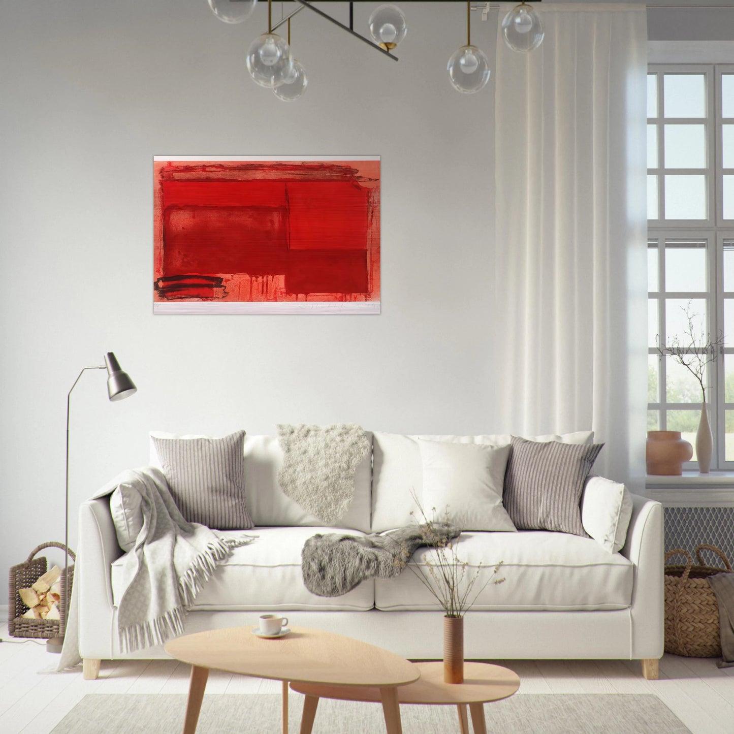 Tembi - 1980 - John Hoyland Brushed Aluminum Print - 70x100 cm / 28x40 inches | John Hoyland Aluminum Print | John Hoyland Prints
