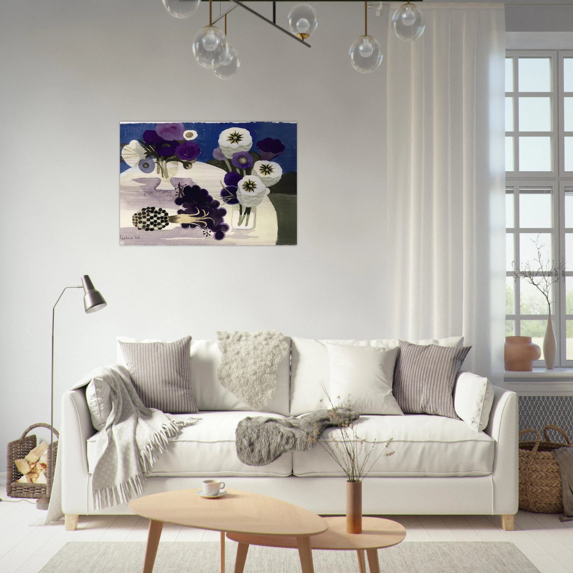 Blue - 2006 - Mary Fedden Brushed Aluminum Print - 70x100 cm / 28x40 inches | Mary Fedden Aluminum Print | Mary Fedden Prints