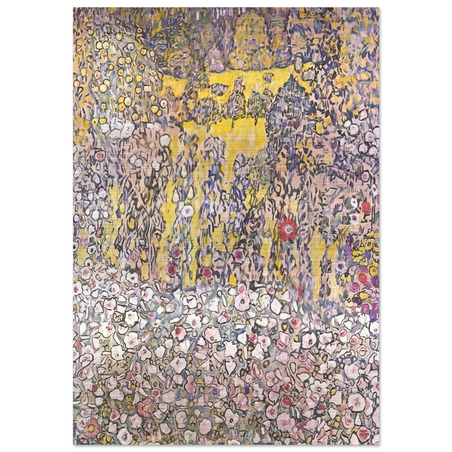 HORTICULTURAL LANDSCAPE WITH A HILLTOP - Gustav Klimt Brushed Aluminum Print - 70x100 cm / 28x40 inches | Gustav Klimt Aluminum Print | Gustav Klimt Prints
