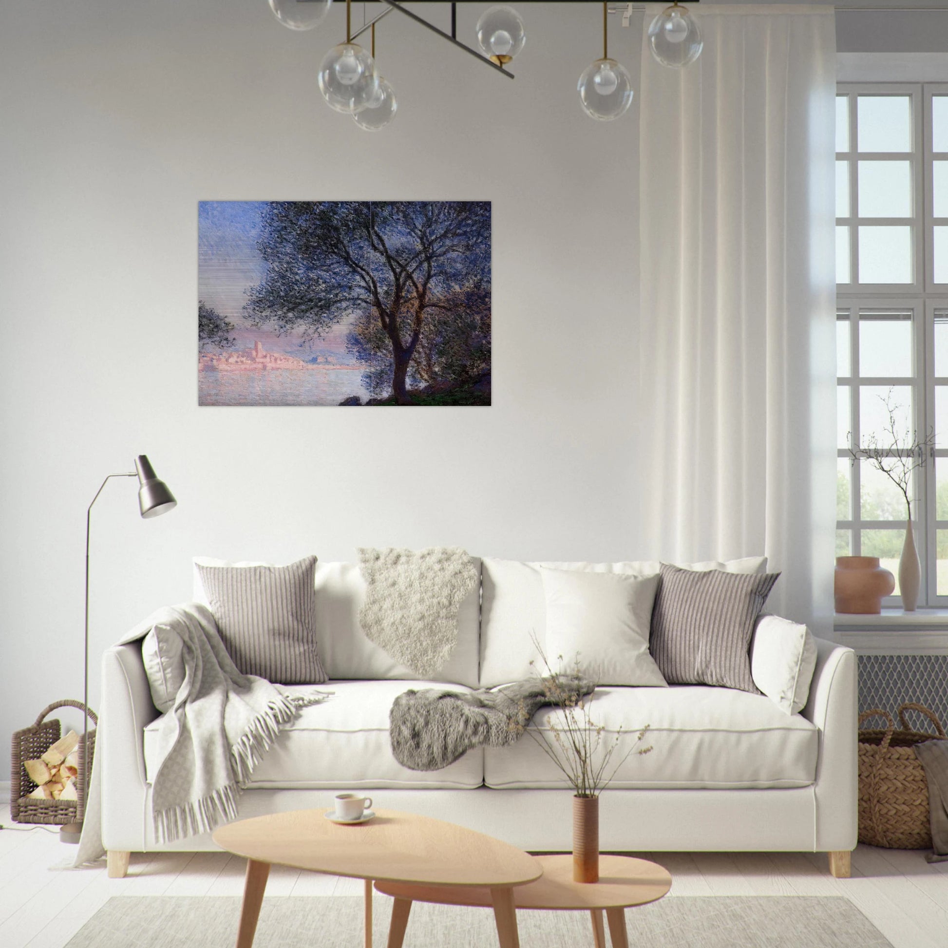Antibes Seen from the Salis Gardens 02 - claude monet Brushed Aluminum Print - 70x100 cm / 28x40 inches | claude monet Aluminum Print | claude monet Prints