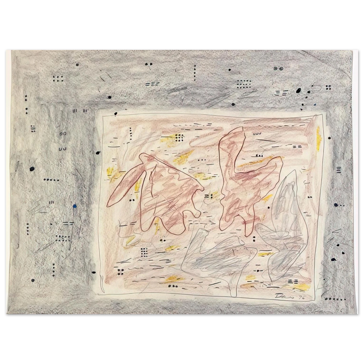 Gene Davis - Eskimo Map - 1976  75x100 cm / 30x40inches Fine Art Poster