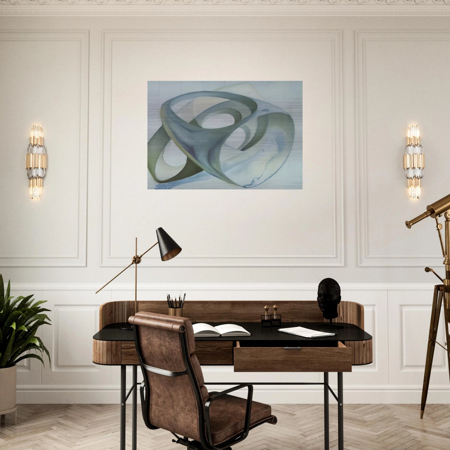 TOPOLOGICAL CONTORTION OF A FEMALE FIGURE - Salvador Dali Brushed Aluminum Print - 70x100 cm / 28x40 inches | Salvador Dali Aluminum Print | Salvador Dali Prints