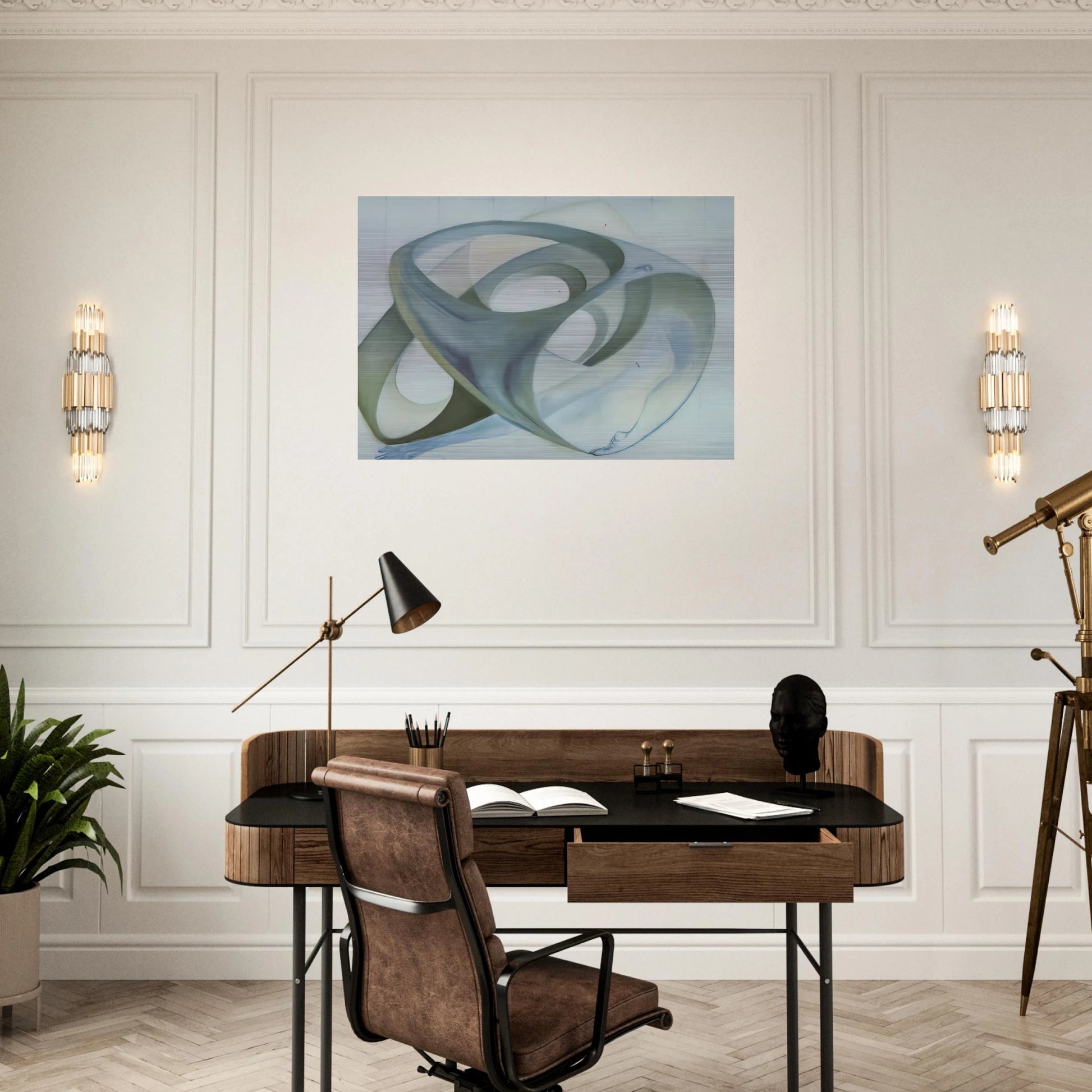 TOPOLOGICAL CONTORTION OF A FEMALE FIGURE - Salvador Dali Brushed Aluminum Print - 70x100 cm / 28x40 inches | Salvador Dali Aluminum Print | Salvador Dali Prints
