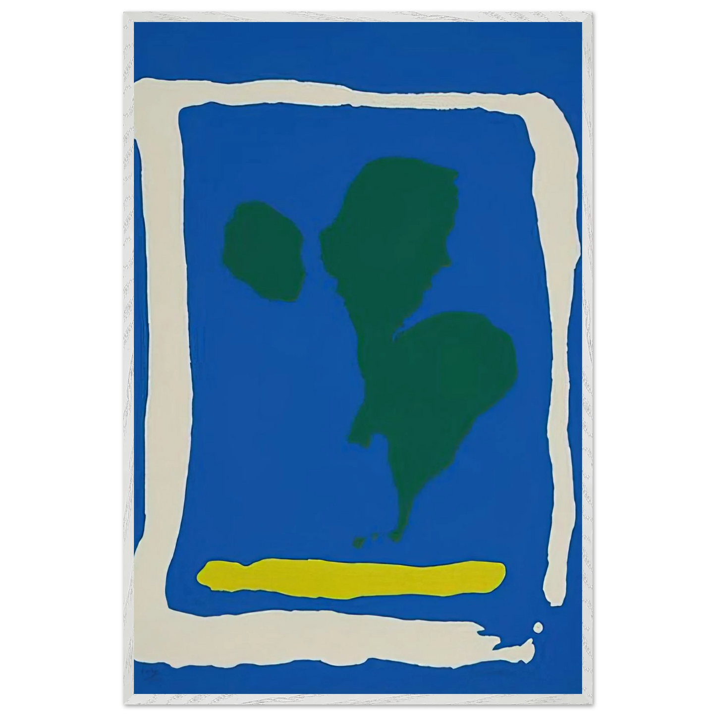 Helen Frankenthaler - Air Frame - 1965 Wall art - A2 (42 x 59.4  cm) - Premium Wooden Framed Poster With Fine Art Paper-canvas - Wood frame