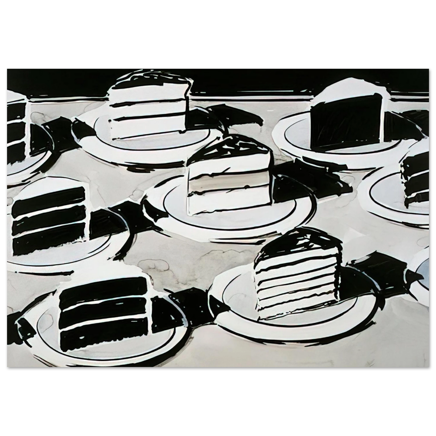Wayne Thiebaud - Cake Slices - 1963 Wall Art - 30x40 cm / 12x16 inches - Fine Art Poster - -