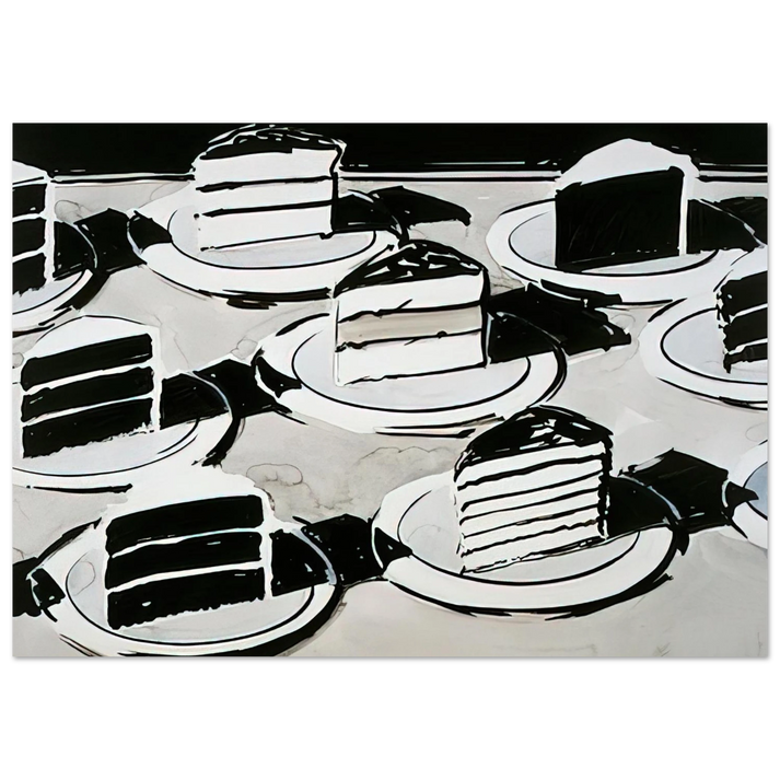 Wayne Thiebaud - Cake Slices - 1963 Wall Art - 30x40 cm / 12x16 inches - Fine Art Poster - -
