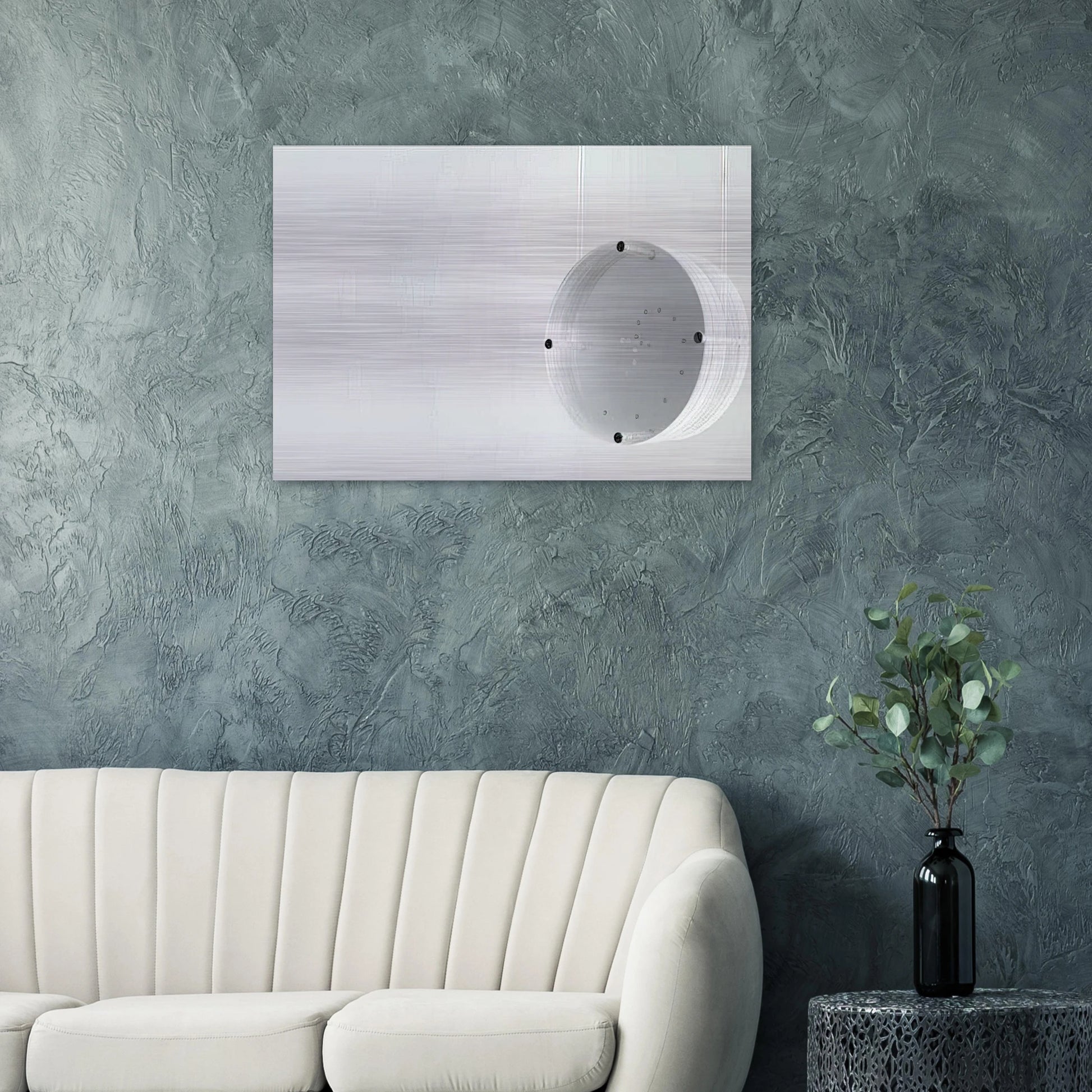 Disco Zero - 1971 - Mira Schendel Brushed Aluminum Print - 70x100 cm / 28x40 inches | Mira Schendel Aluminum Print | Mira Schendel Prints