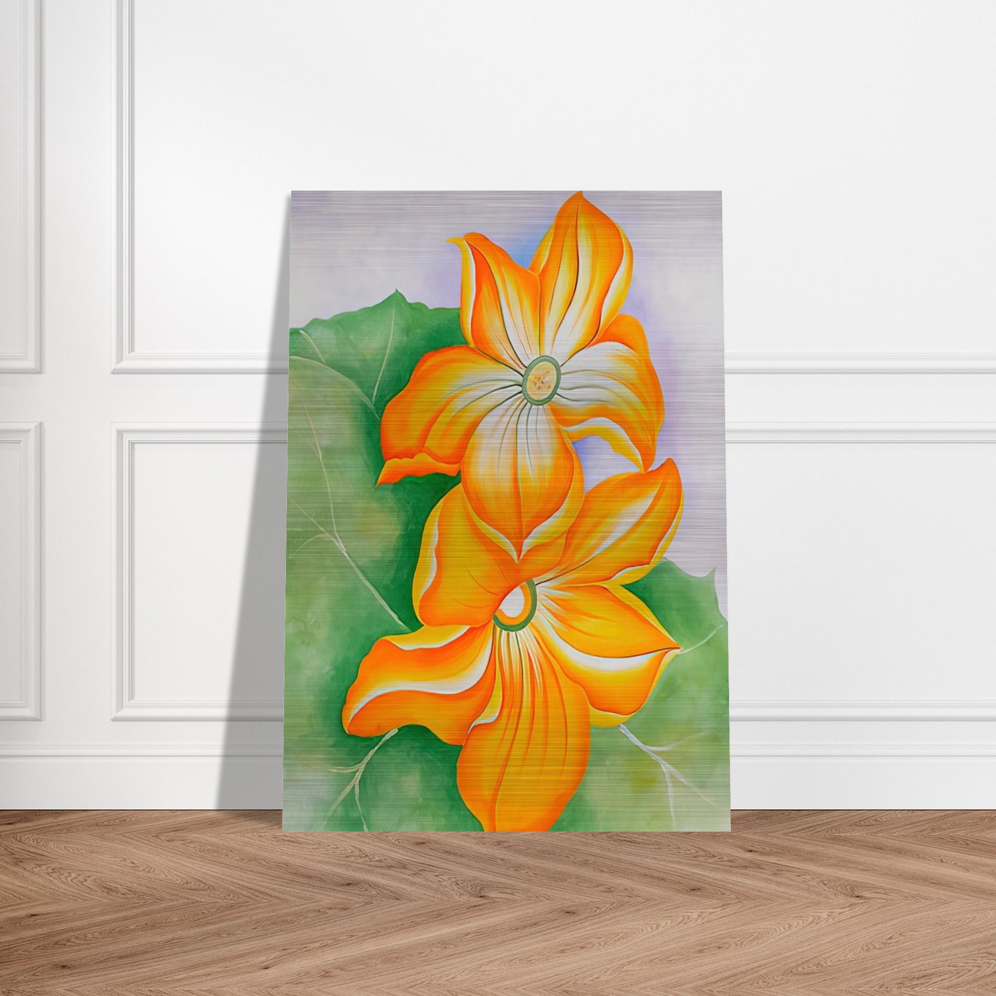 Squash Blossoms - Georgia O'Keeffe Brushed Aluminum Print - 70x100 cm / 28x40 inches | Georgia O'Keeffe Aluminum Print | Georgia O'Keeffe Prints