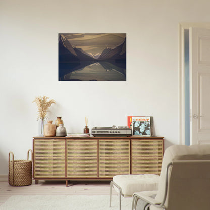 Maligne Lake, Jasper Park - 1924 - Lawren Harris Brushed Aluminum Print - 70x100 cm / 28x40 inches | Lawren Harris Aluminum Print | Lawren Harris Prints