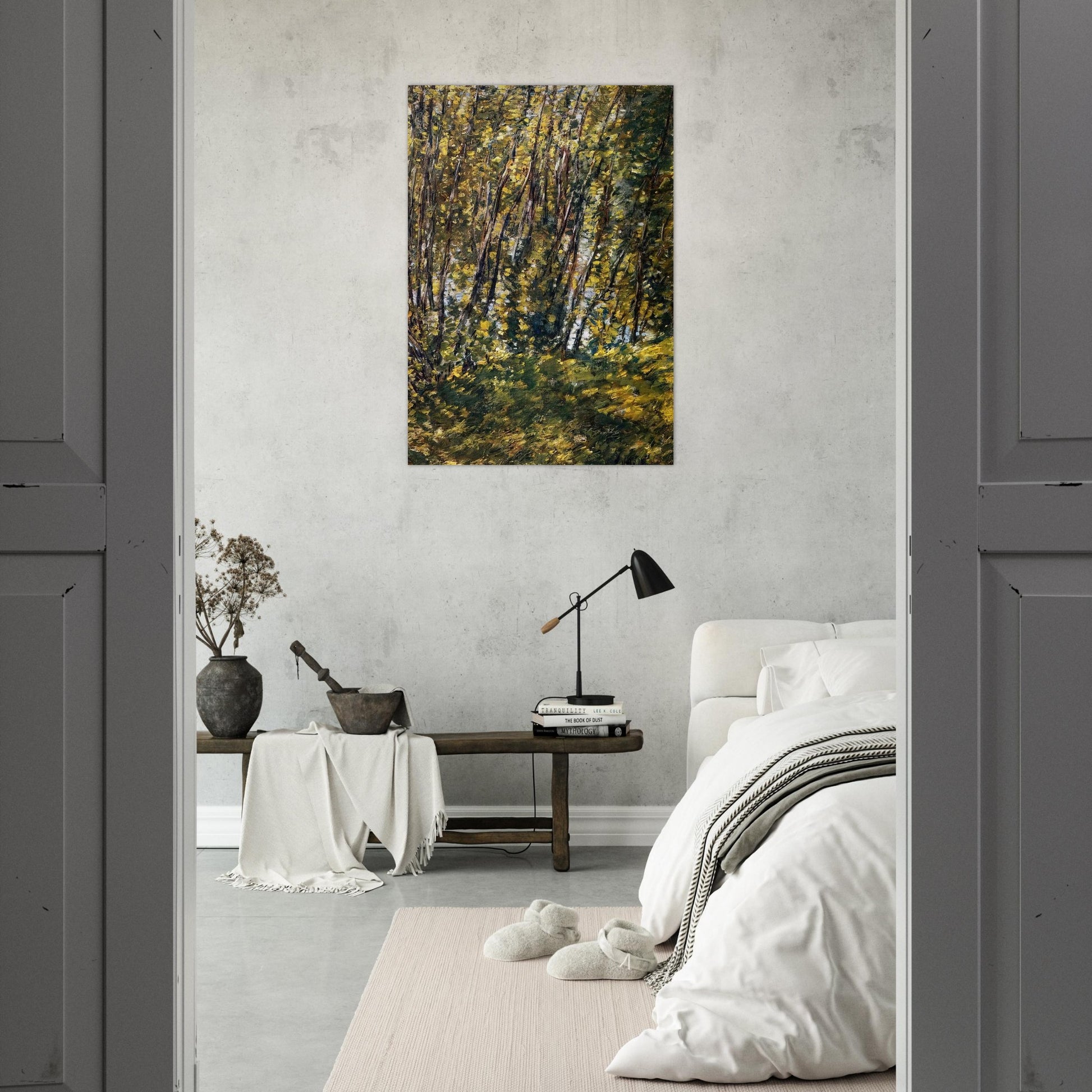 Nude in Sunlilt Wood - Childe Hassam Brushed Aluminum Print - 70x100 cm / 28x40 inches | Childe Hassam Aluminum Print | Childe Hassam Prints