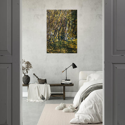 Nude in Sunlilt Wood - Childe Hassam Brushed Aluminum Print - 70x100 cm / 28x40 inches | Childe Hassam Aluminum Print | Childe Hassam Prints