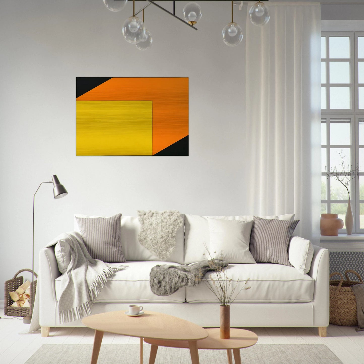 Yellow Orange - Ellsworth Kelly Brushed Aluminum Print - 70x100 cm / 28x40 inches | Ellsworth Kelly Aluminum Print | Ellsworth Kelly Prints