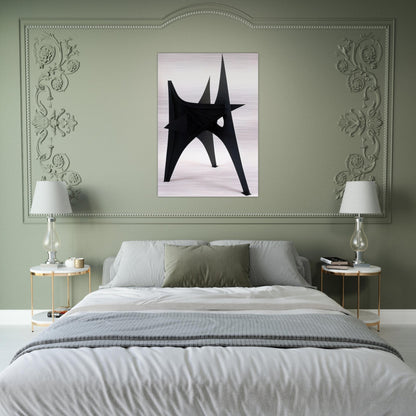 TROIS PICS INTERMEDIATE MAQUETTE 1967 - Alexander Calder Brushed Aluminum Print - 70x100 cm / 28x40 inches | Alexander Calder Aluminum Print | Alexander Calder Prints