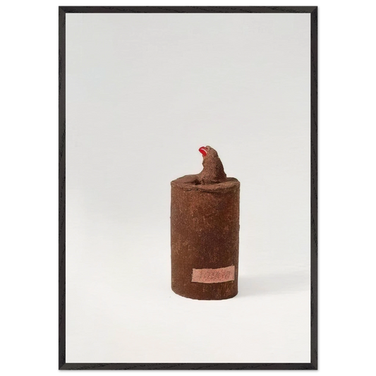 Tall Garden Gnome - 1969 - Dieter Roth 70x100 cm / 28x40 inches Framed Art Print – Black Wooden Frame
