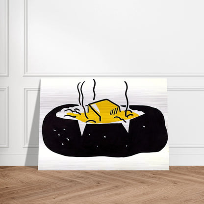 BAKED POTATO 1962 1 - Roy Lichtenstein Brushed Aluminum Print - 70x100 cm / 28x40 inches | Roy Lichtenstein Aluminum Print | Roy Lichtenstein Prints
