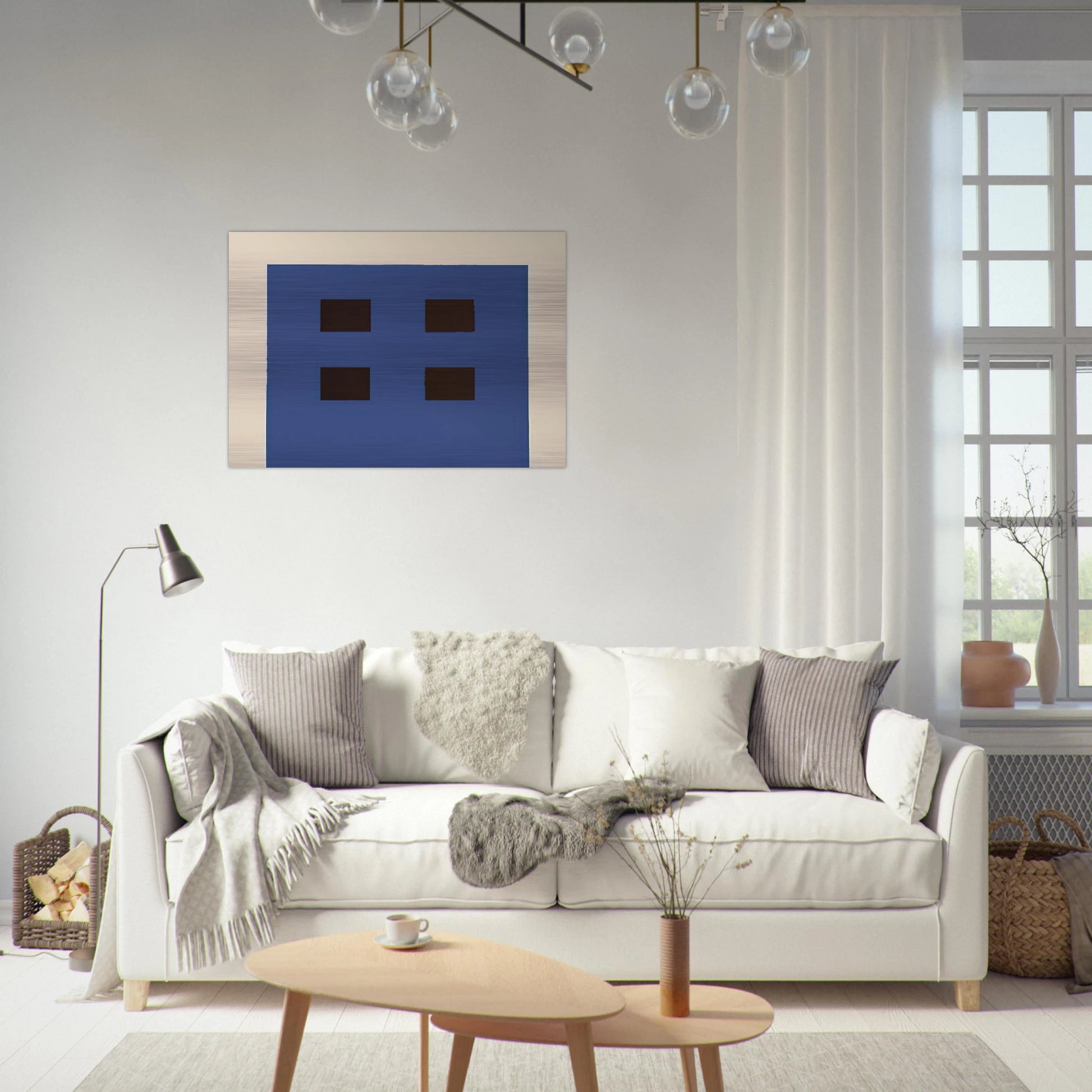 Apartment House - 1981 - Peter Halley Brushed Aluminum Print - 70x100 cm / 28x40 inches | Peter Halley Aluminum Print | Peter Halley Prints