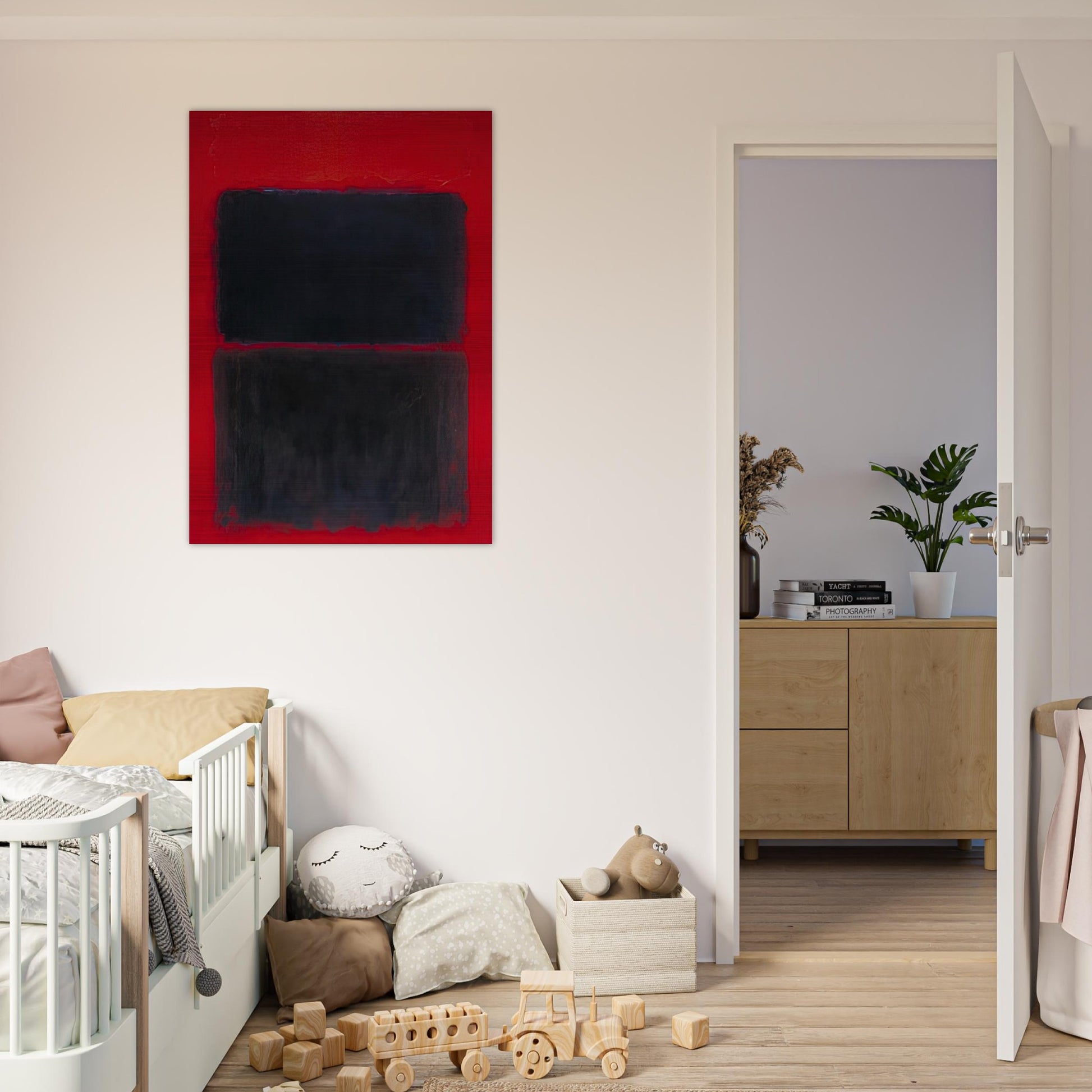 Light Red Over Black - 1957 - Mark Rothko Brushed Aluminum Print - 70x100 cm / 28x40 inches | Mark Rothko Aluminum Print | Mark Rothko Prints
