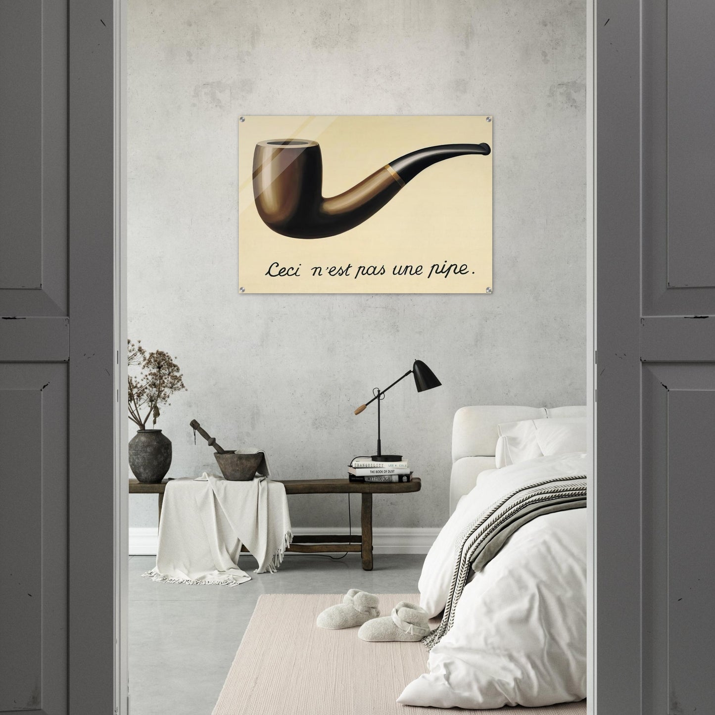 THE TREACHERY OF IMAGES THIS IS NOT A PIPE 1948 - Rene Magritte Acrylic Print - 70x100 cm / 28x40″ inches | Rene Magritte Wall Art | Rene Magritte Prints