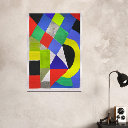 SQUARES - Sonia Delaunay Brushed Aluminum Print - 70x100 cm / 28x40 inches | Sonia Delaunay Aluminum Print | Sonia Delaunay Prints