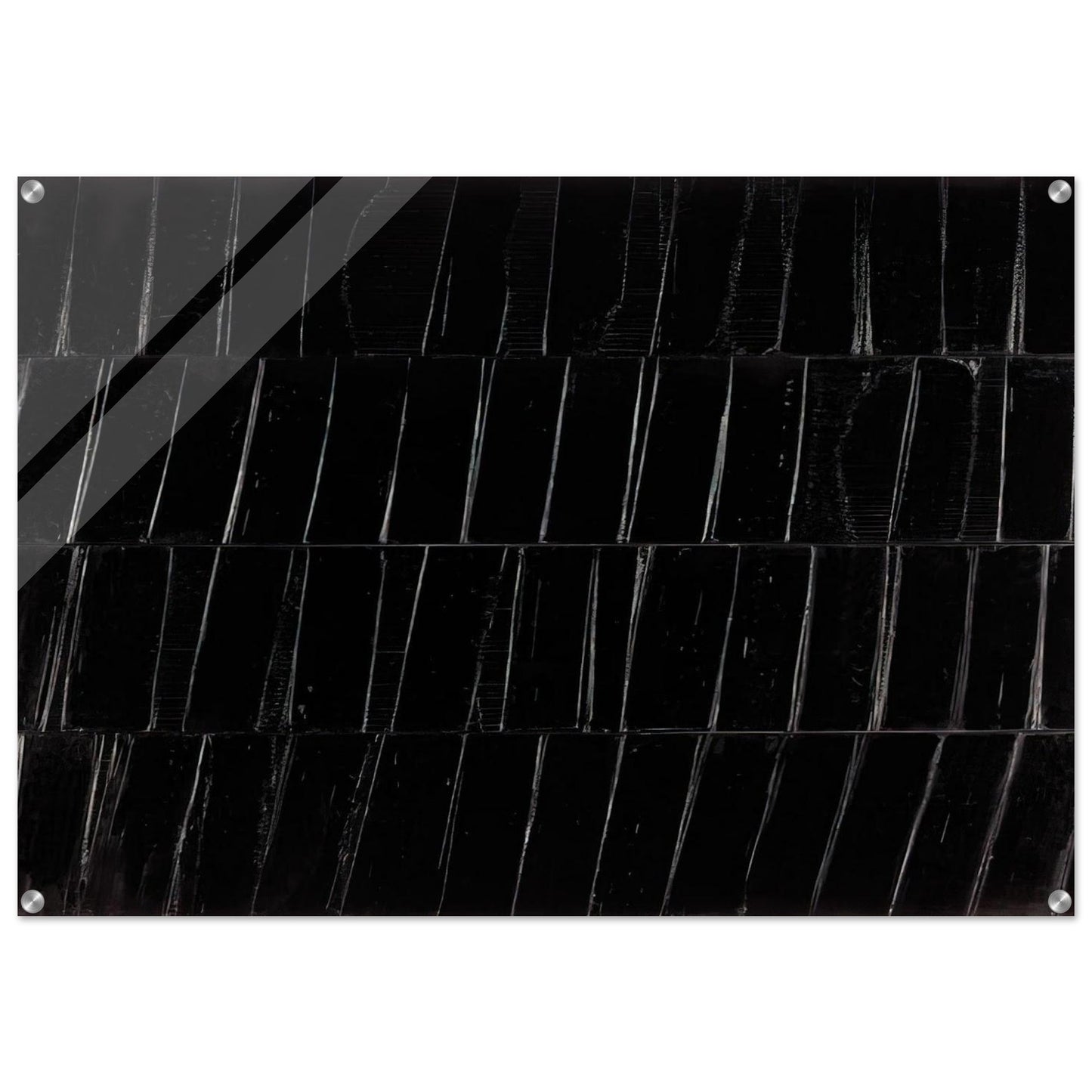 Peinture 324 x 362 cm, 1985 Polyptyque C - 1985 - Pierre Soulages Acrylic Print - 70x100 cm / 28x40″ inches