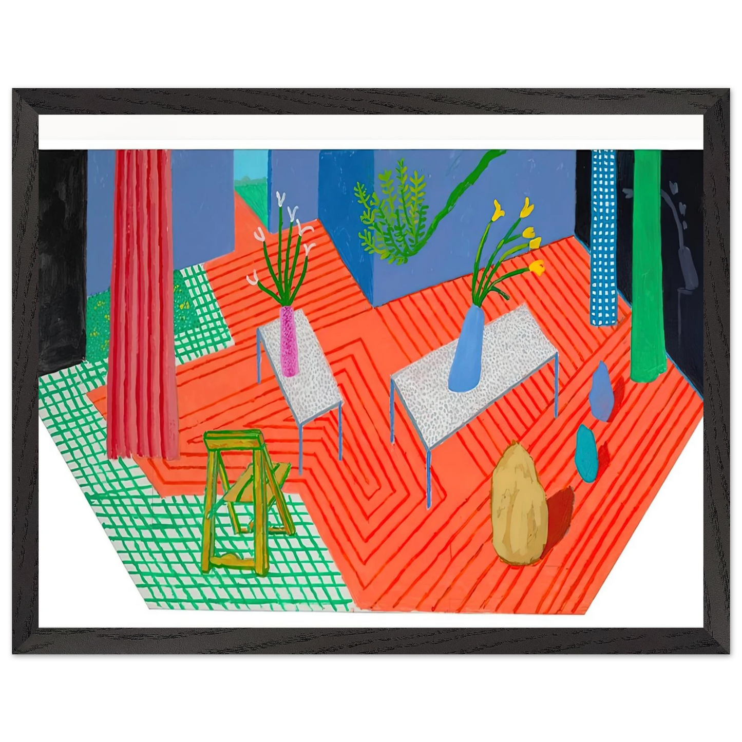 David Hockney - David Hockney Wall art - 30x40 cm / 12x16 inches - Premium Wooden Framed Poster With Fine Art Paper-canvas - Wood frame