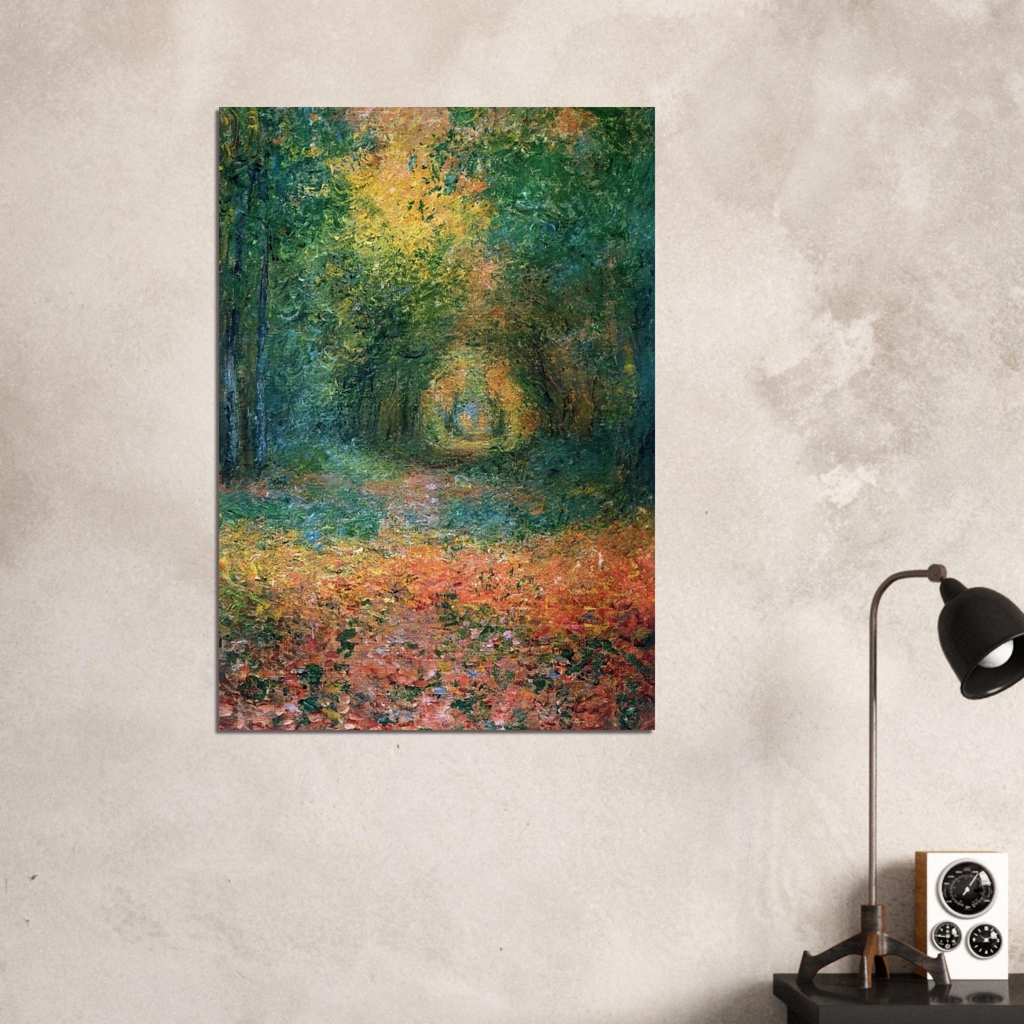 The Undergrowth in the Forest of Saint-Germain - claude monet Brushed Aluminum Print - 70x100 cm / 28x40 inches | claude monet Aluminum Print | claude monet Prints