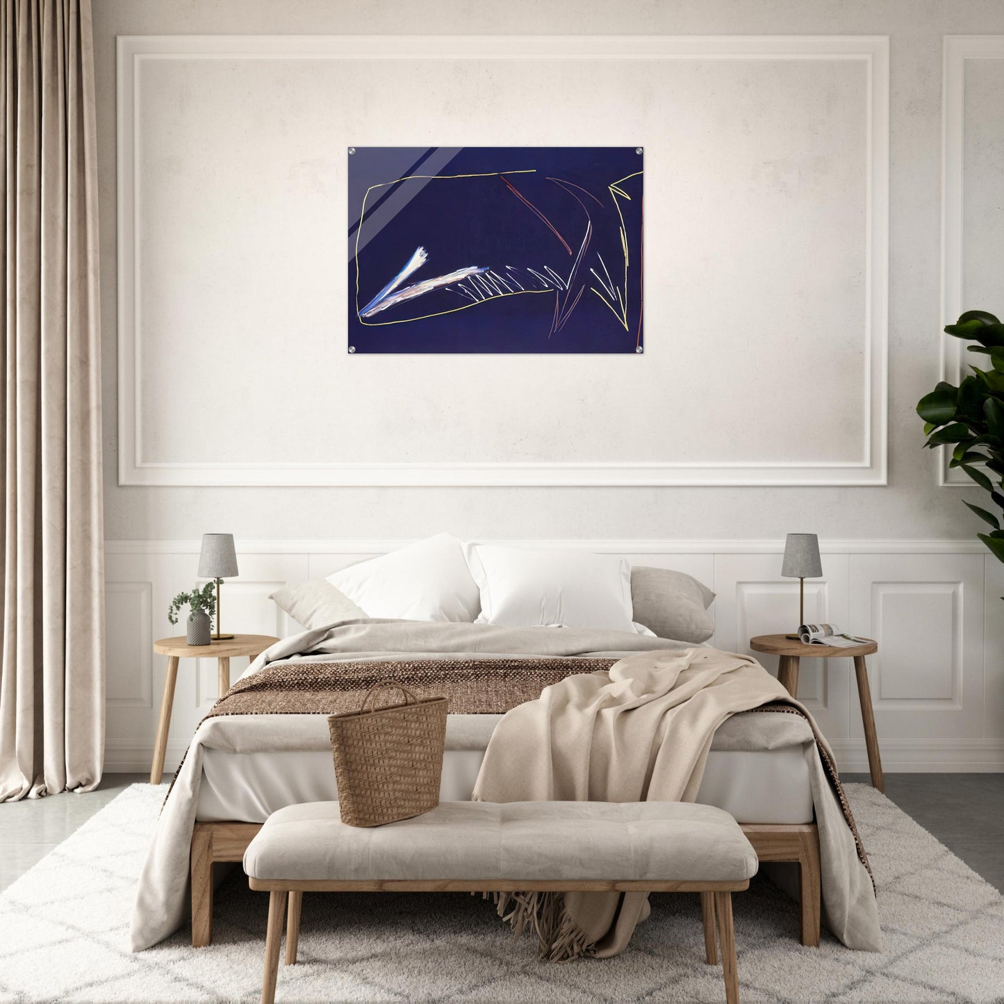 The Blue Whale - 1973 - Ronnie Landfield Acrylic Print - 70x100 cm / 28x40″ inches