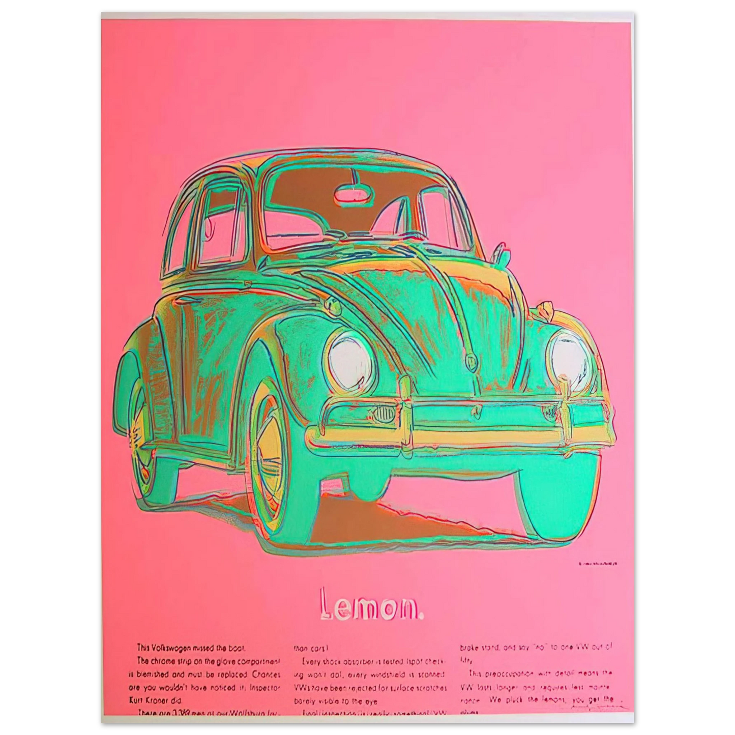 Andy Warhol - Volkswagen Fine Art Poster