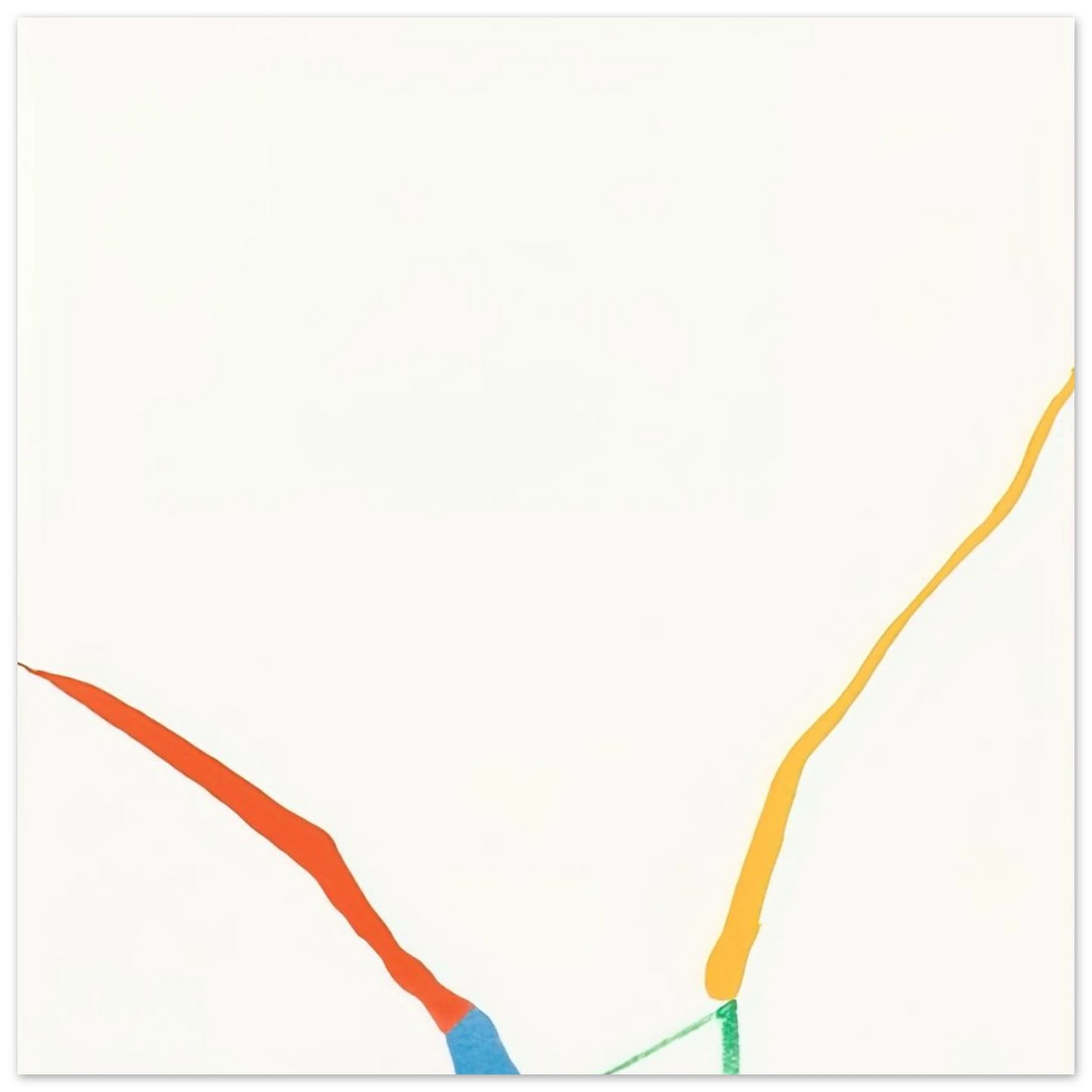 Helen Frankenthaler - What Red Lines Can Do - 1970 Wall art - 15x20 cm / 6x8 inches - Premium Wooden Framed Poster With Fine Art Paper-canvas - White frame